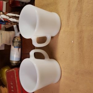 Fireking Milk Glass Mugs